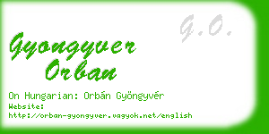 gyongyver orban business card