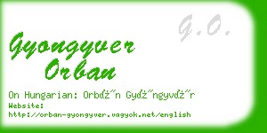 gyongyver orban business card